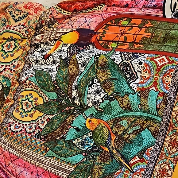 Farm rio medium faux wrap parrot toucan 🦜 dress - Picture 7 of 10